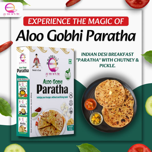 Aloo Gobhi Paratha Premix 325g x 2 | Buy 1 Get 1 Free | Ready to Cook | Soft & Flavourful Paratha in Minutes| Made With Natural Ingredients | Taste of Bihar