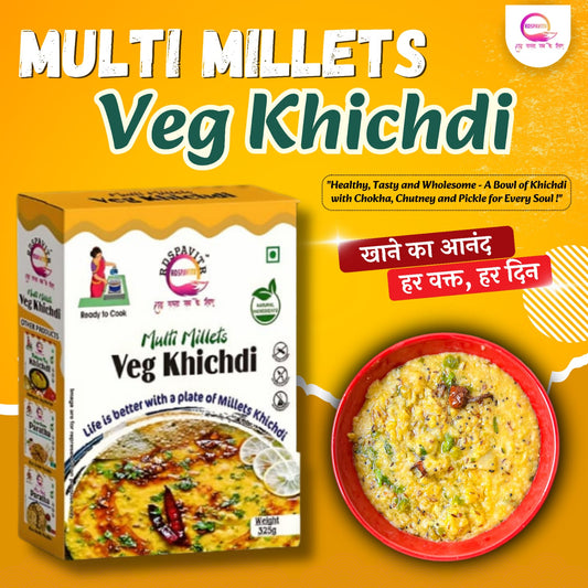 Multi Millets Veg Khichdi 325g x 2 | Buy 1 Get 1 Free | Ready to Cook | Desi Comfort Food in Minutes | Tasty & Nutritious Meal