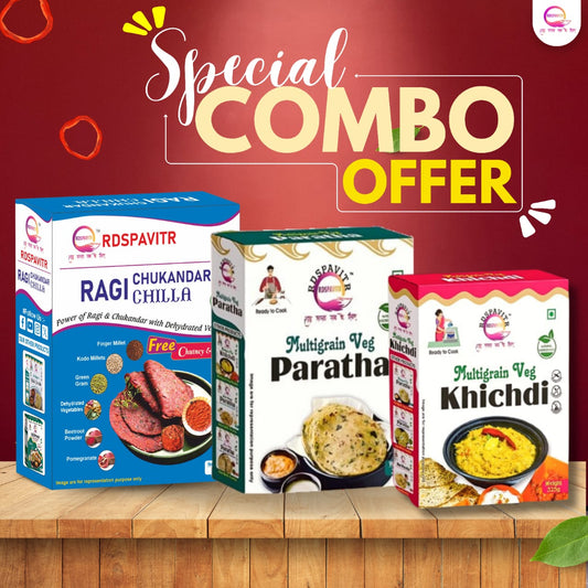 Super grain Wellness Combo – Ragi Chilla, Multigrain Paratha & Khichdi for a Healthier You