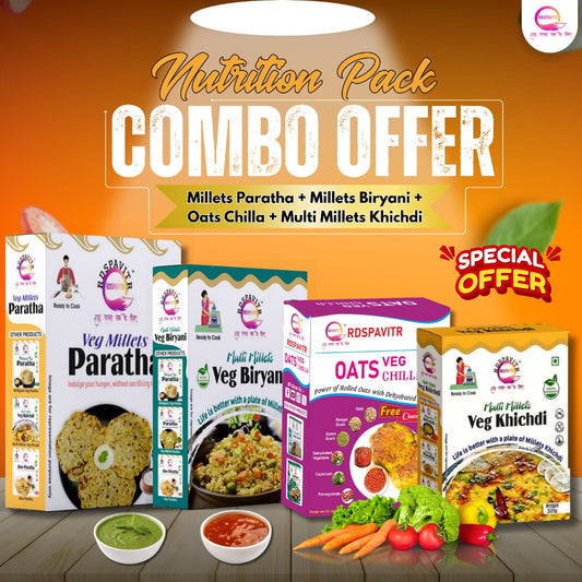 Complete Grain Power Combo – Healthy Biryani, Khichadi, Paratha & Chilla