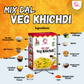 Mix Dal Veg Khichdi | Premix Khichdi 300 Gm, Peanut Chutney 50g and Mix Pickle 50g  | Made With Natural Ingredients | Rich in Protein & High Fiber