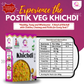 Postik Veg Khichdi | Premix Khichdi 300 Gm, Peanut Chutney 50g and Mix Pickle 50g  | Ready in 10 Minutes | Rich in Protein & High Fiber