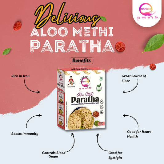 Aloo Paratha Premix 325g x 2 | Buy 1 Get 1 Free | Ready to Cook | Soft & Flavourful Paratha in Minutes| Made With Natural Ingredients | Taste of Bihar