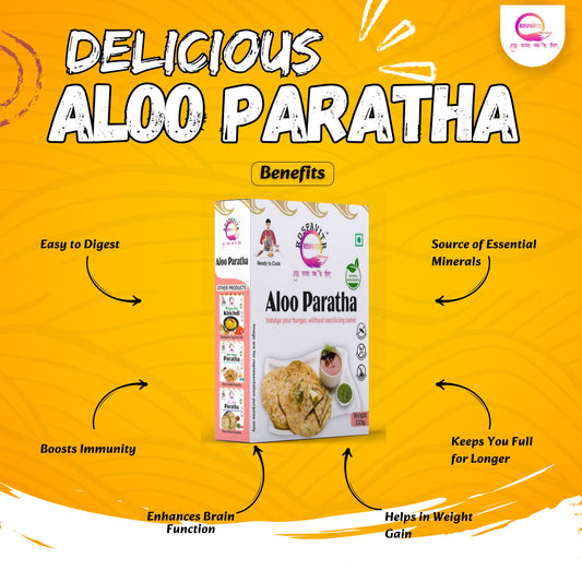 Aloo Paratha | Paratha Premix 300 Gm, Peanut Chutney 50g and Mix Pickle 50g | Made With Natural Ingredients  | Taste of Bihar