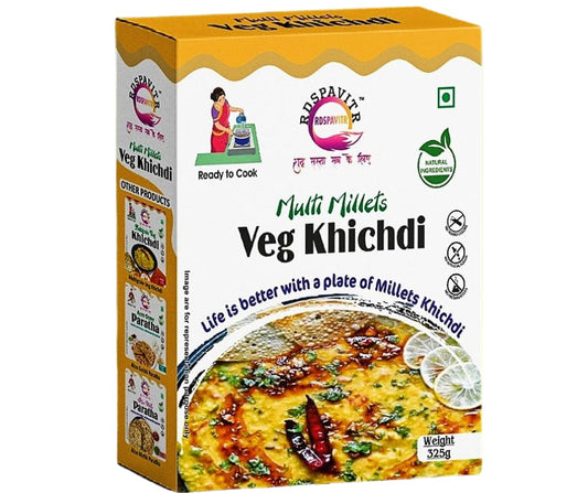 Multi Millets Veg Khichdi | Premix Khichdi 300 Gm, Peanut Chutney 50g and Mix Pickle 50g | Made With Natural Ingredients | Rich in Protein & High Fiber